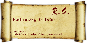 Rudinszky Olivér névjegykártya
