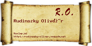 Rudinszky Olivér névjegykártya
