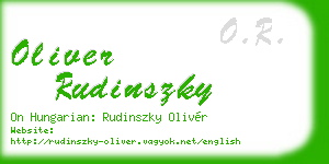 oliver rudinszky business card